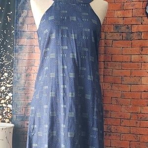 Mata Traders Blue Cotton Patchwork Shift Dress